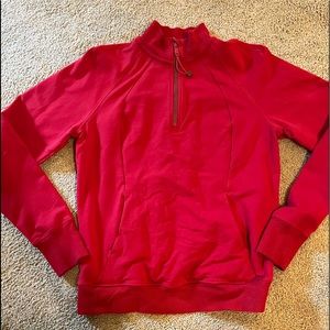 Lululemon Scuba half zipped red size 10 medium